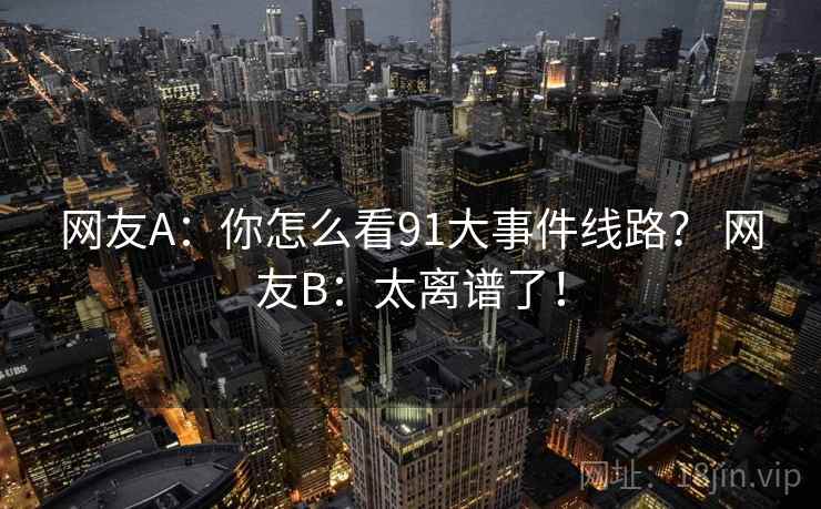 网友A：你怎么看91大事件线路？ 网友B：太离谱了！
