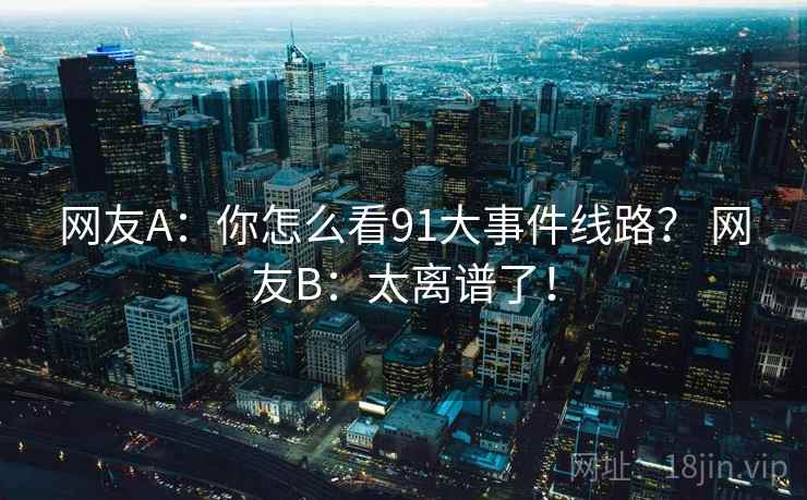 网友A：你怎么看91大事件线路？ 网友B：太离谱了！